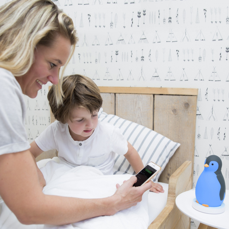 Zazu Pam søvnrytme musik natlampe, pingvin, grå