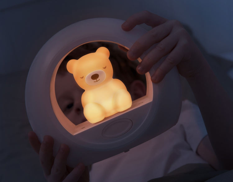 Zazu Billy måne-natlys, bjørn, grå