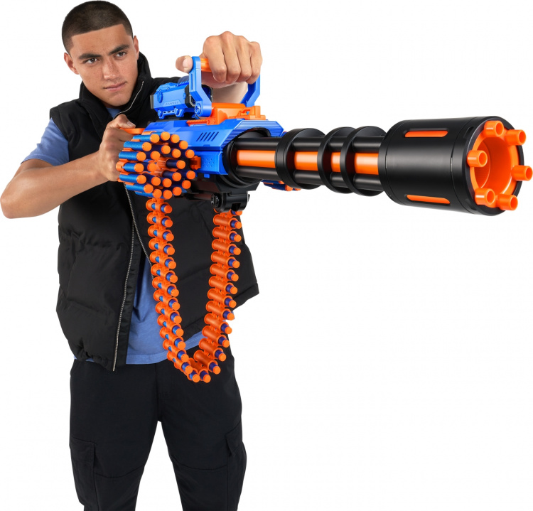 X-Shot Insanity-Motorized Age Fire Gatlin Gun med stativ - skumgummipistol