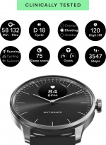 Withings Scanwatch Light smartwatch, 37 mm, sort