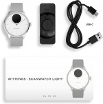 Withings Scanwatch Light smartwatch, 37 mm, hvid/grå