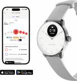 Withings Scanwatch Light smartwatch, 37 mm, hvid/grå