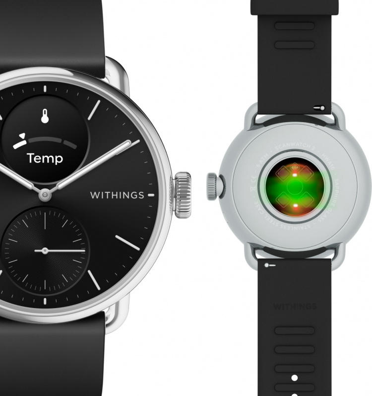 Withings Scanwatch 2 smartwatch, 38 mm, sort