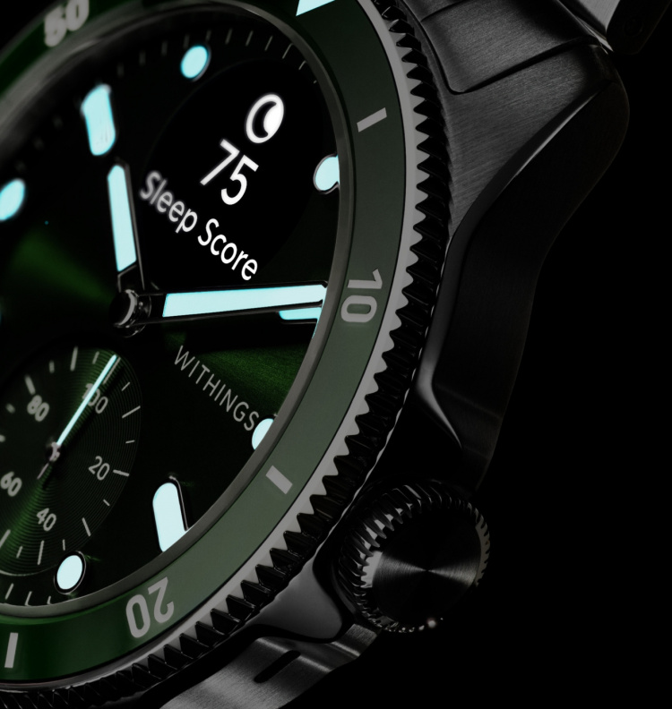 Withings Scanwatch Nova smartwatch, 42 mm, grøn