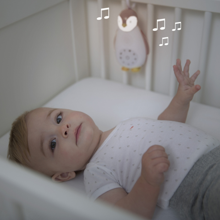 Zazu Zoe højttaler natlampe, pingvin, grå