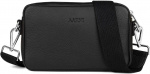 Aarni Crossbody Bag, sort, sølvfarvet lynlås