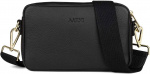 Aarni Crossbody Bag, sort, sølvfarvet lynlås