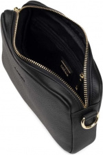 Aarni Crossbody Bag, sort, sølvfarvet lynlås