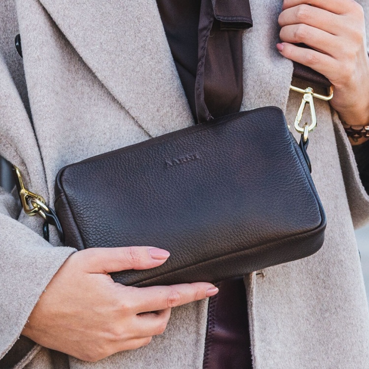 Aarni Crossbody Bag, sort, guld lynlås