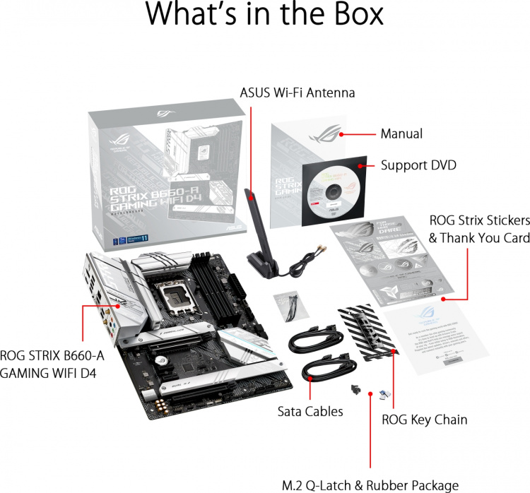 ASUS ROG STRIX B660-A GAMING WIFI D4 LGA 1700 ATX-bundkort