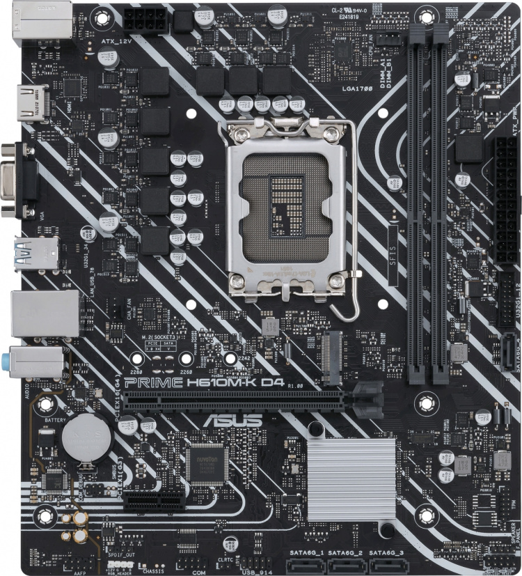ASUS PRIME H610M-K D4 LGA 1700 mATX-bundkort ASUS PRIME H610M-K D4 LGA 1700 mATX-bundkort