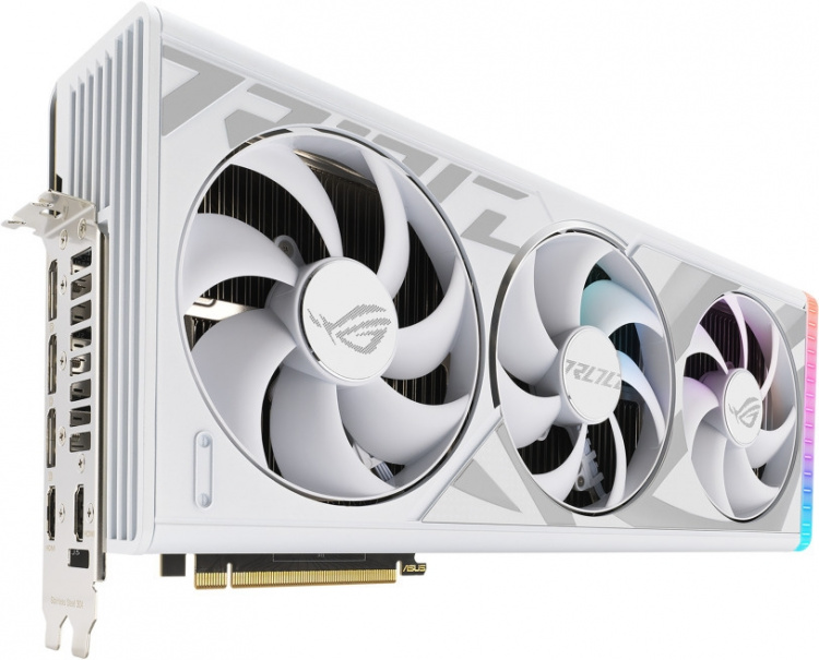 ASUS GeForce ROG-STRIX-RTX4080S-O16G-WHITE grafikkort, hvid