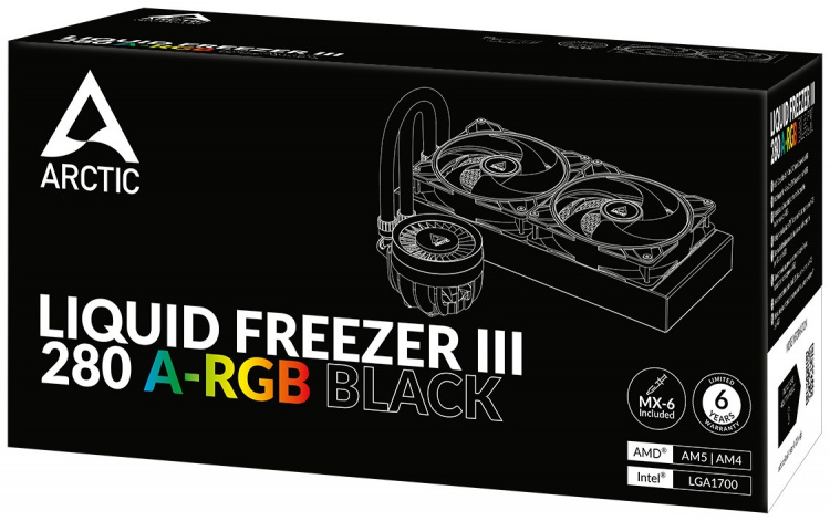 Arctic Cooling Arctic Liquid Freezer III 280 ARGB væskekølesystem, sort Arctic Cooling Arctic Liquid Freezer III 280 ARGB væskekølesystem, sort