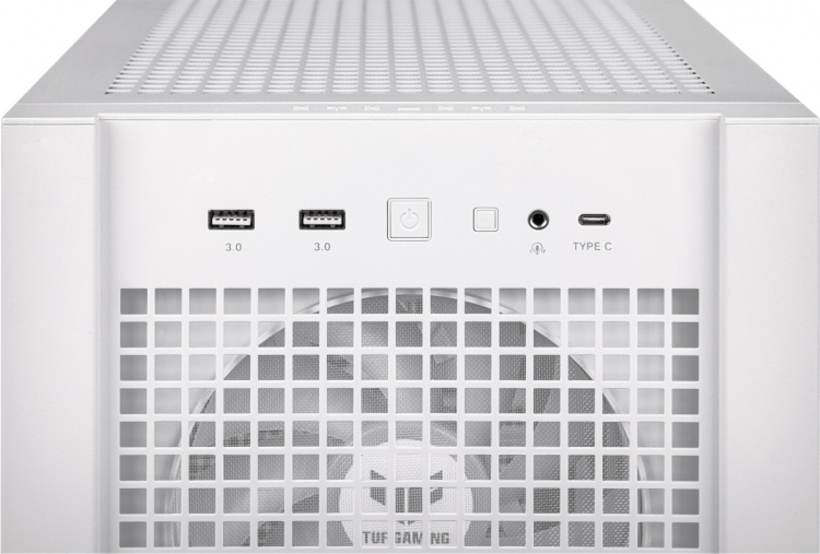 ASUS TUF Gaming GT302 TG ARGB ATX-kabinet med vindue, hvid ASUS TUF Gaming GT302 TG ARGB ATX-kabinet med vindue, hvid