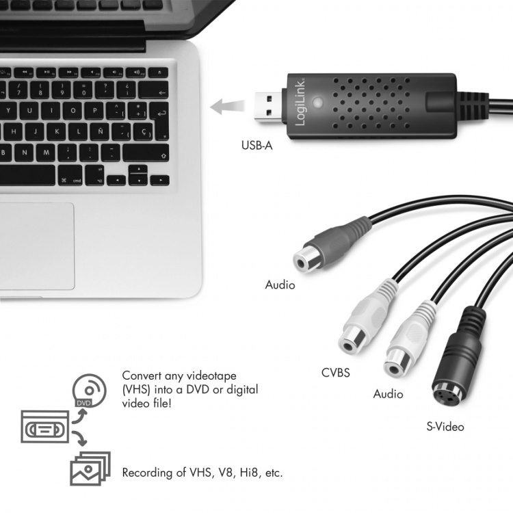 LogiLink USB 2.0 Audio/Video-grabber RCA + SVHS LogiLink USB 2.0 Audio/Video-grabber RCA + SVHS