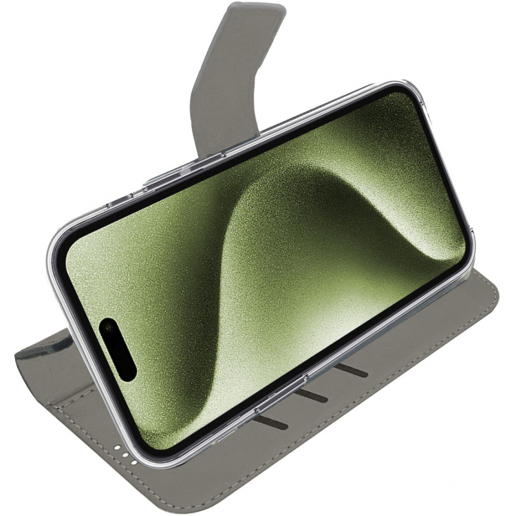 Celly Wally Wallet Case iPhone 16 Svart