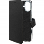Celly Wally Wallet Case iPhone 16 Svart