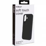Celly Cromo Soft rubber case iPhone 16 Svart