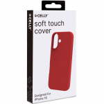 Celly Cromo Soft rubber case iPhone 16 Röd