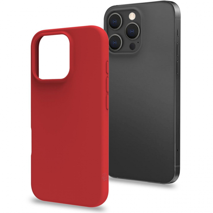 Celly Cromo Soft rubber case iPhone 16 Pro Röd