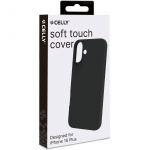 Celly Cromo Soft rubber case iPhone 16 Plus Svart