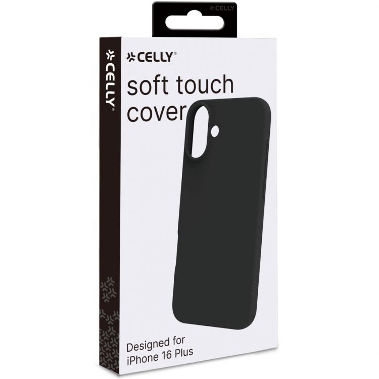 Celly Cromo Soft rubber case iPhone 16 Plus Svart
