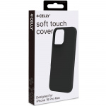 Celly Cromo Soft rubber case iPhone 16 Pro Max Svart