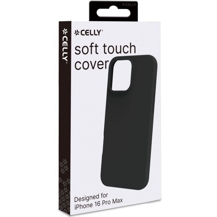Celly Cromo Soft rubber case iPhone 16 Pro Max Svart