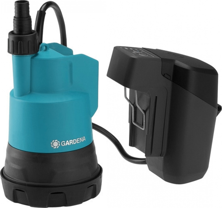 GARDENA 2000/2 18V P4A slangepumpe til rent vand, batteri og oplader