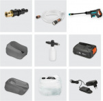 GARDENA AquaClean 24/18V P4A Premium middelhøjtryksrenser med vandtank, batteri og oplader