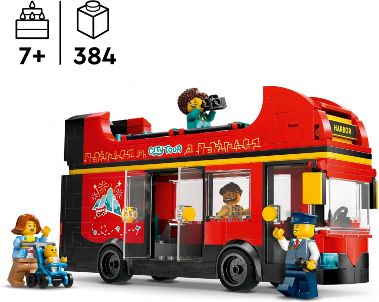 LEGO City Fantastiske fartøjer 60407 - Rød dobbeltdækker turistbus