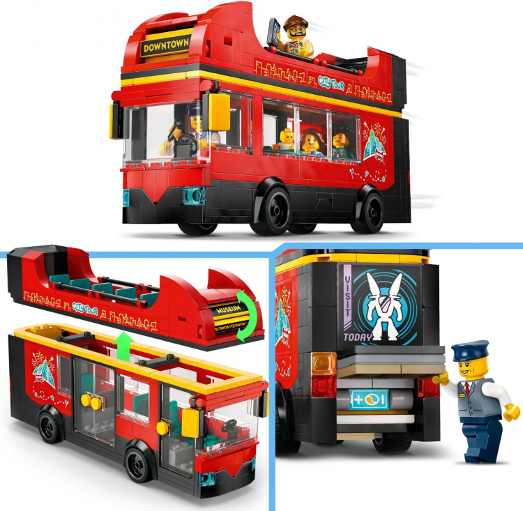 LEGO City Fantastiske fartøjer 60407 - Rød dobbeltdækker turistbus