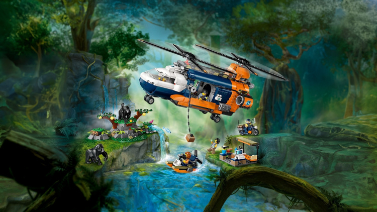 LEGO City Exploration 60437 - Jungleudforsker-helikopter i lejr LEGO City Exploration 60437 - Jungleudforsker-helikopter i lejr