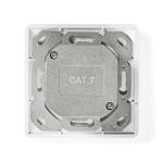 Nedis Netværksvægboks | Flush Mount | 2-Port port(s) | CAT7 | Lige | Hun | Guldplateret | PVC | Elfenben | Box