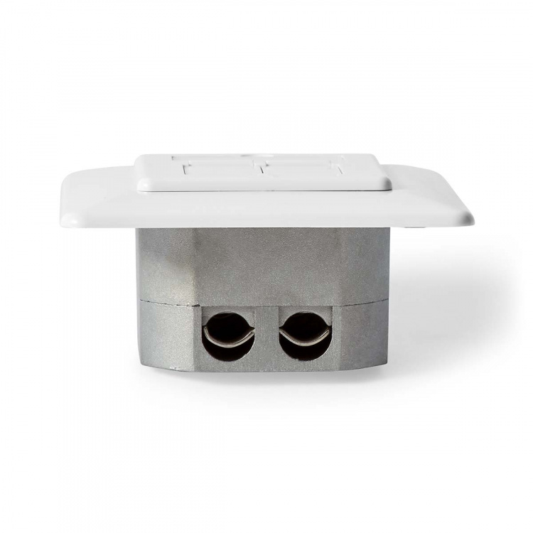 Nedis Netværksvægboks | Flush Mount | 2-Port port(s) | CAT7 | Lige | Hun | Guldplateret | PVC | Elfenben | Box