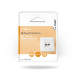 Nedis Netværksvægboks | Flush Mount | 2-Port port(s) | CAT7 | Lige | Hun | Guldplateret | PVC | Elfenben | Box