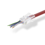Nedis RJ45-stik | RJ45 Pass Through | Solid UTP CAT5e | Lige | Guldplateret | 10 stk. | Polycarbonate | Gennemsigtig | Box