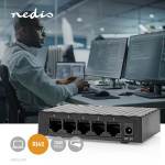 Nedis Netværk switch | Vind hastighed: Gigabit | Antal Ethernet-porte: 5