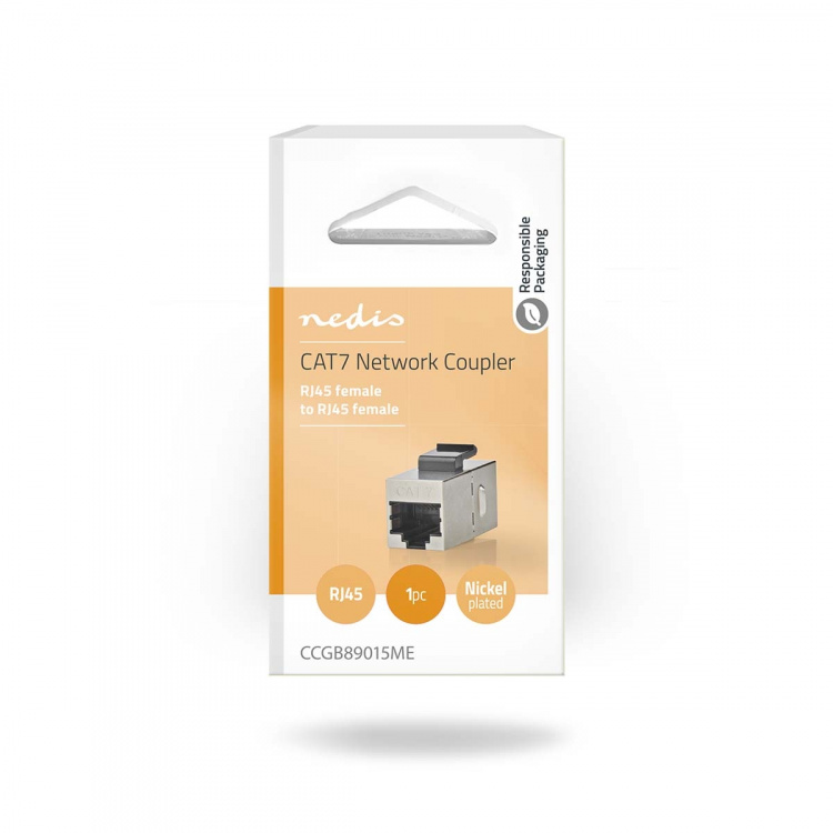 Nedis Netværkskobling | CAT6a / CAT7 | Skærmet | RJ45 Hun | RJ45 Hun | Lige | Metal | Box