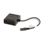 Nedis SCART-kabel | SCART Han | SCART Hun / 3.5 mm Hunstik | Nikkelplateret | 480p | 0.20 m | Runde | PVC | Sort | Box
