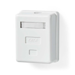 Nedis Netværksvægboks | Overflademontering | 1-Port port(s) | STP CAT6 | Lige | Hun | Guldplateret | PVC | Hvid | Box