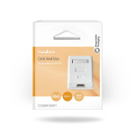 Nedis Netværksvægboks | Overflademontering | 1-Port port(s) | STP CAT6 | Lige | Hun | Guldplateret | PVC | Hvid | Box