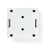 Nedis Netværksvægboks | Overflademontering | 2-Port port(s) | STP CAT6 | Lige | Hun | Guldplateret | PVC | Hvid | Box