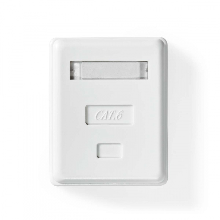 Nedis Netværksvægboks | Overflademontering | 1-Port port(s) | UTP CAT6 | Lige | Hun | Guldplateret | ABS | Hvid | Box