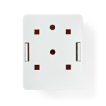 Nedis Netværksvægboks | Overflademontering | 1-Port port(s) | UTP CAT6 | Lige | Hun | Guldplateret | ABS | Hvid | Box