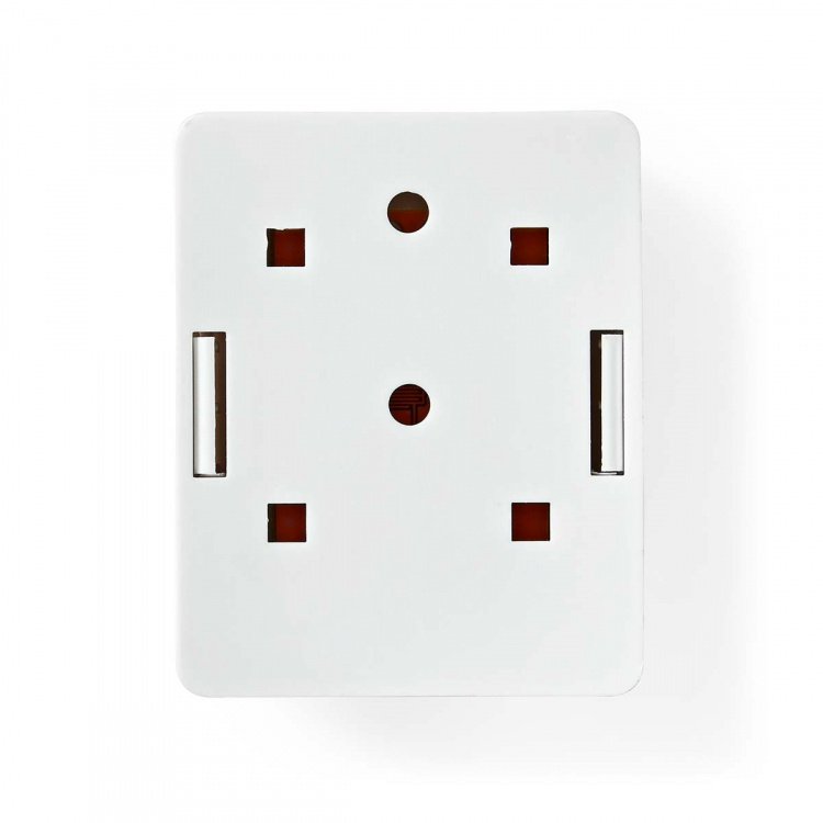 Nedis Netværksvægboks | Overflademontering | 1-Port port(s) | UTP CAT6 | Lige | Hun | Guldplateret | ABS | Hvid | Box