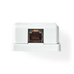 Nedis Netværksvægboks | Overflademontering | 1-Port port(s) | UTP CAT6 | Lige | Hun | Guldplateret | ABS | Hvid | Box