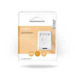 Nedis Netværksvægboks | Overflademontering | 1-Port port(s) | UTP CAT6 | Lige | Hun | Guldplateret | ABS | Hvid | Box