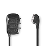 Nedis SCART Switchbox | SCART Han | 3x SCART Hun | Nikkelplateret | Maksimal opløsning: 800x480 | 0.50 m | Runde | PVC | Sort | Box