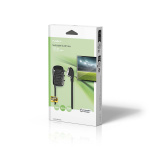 Nedis SCART Switchbox | SCART Han | 3x SCART Hun | Nikkelplateret | Maksimal opløsning: 800x480 | 0.50 m | Runde | PVC | Sort | Box